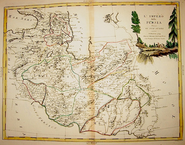 Zatta Antonio (1722-1804) L'Impero della Persia diviso ne suoi Stati 1784 Venezia 